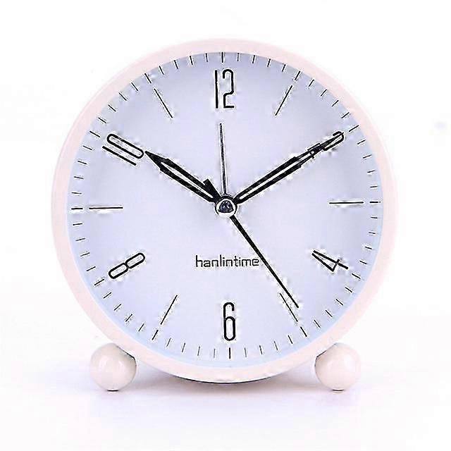 4 Inch Round Metal Clock Office Desktop Watch Table Clock