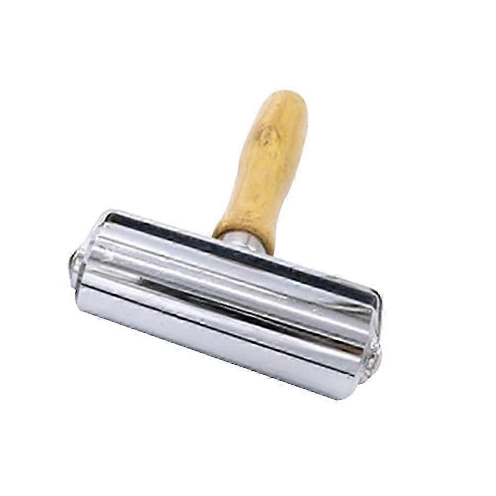 Press Roller Wooden Handle Leathercraft Roller for Crafts Making 2Pcs