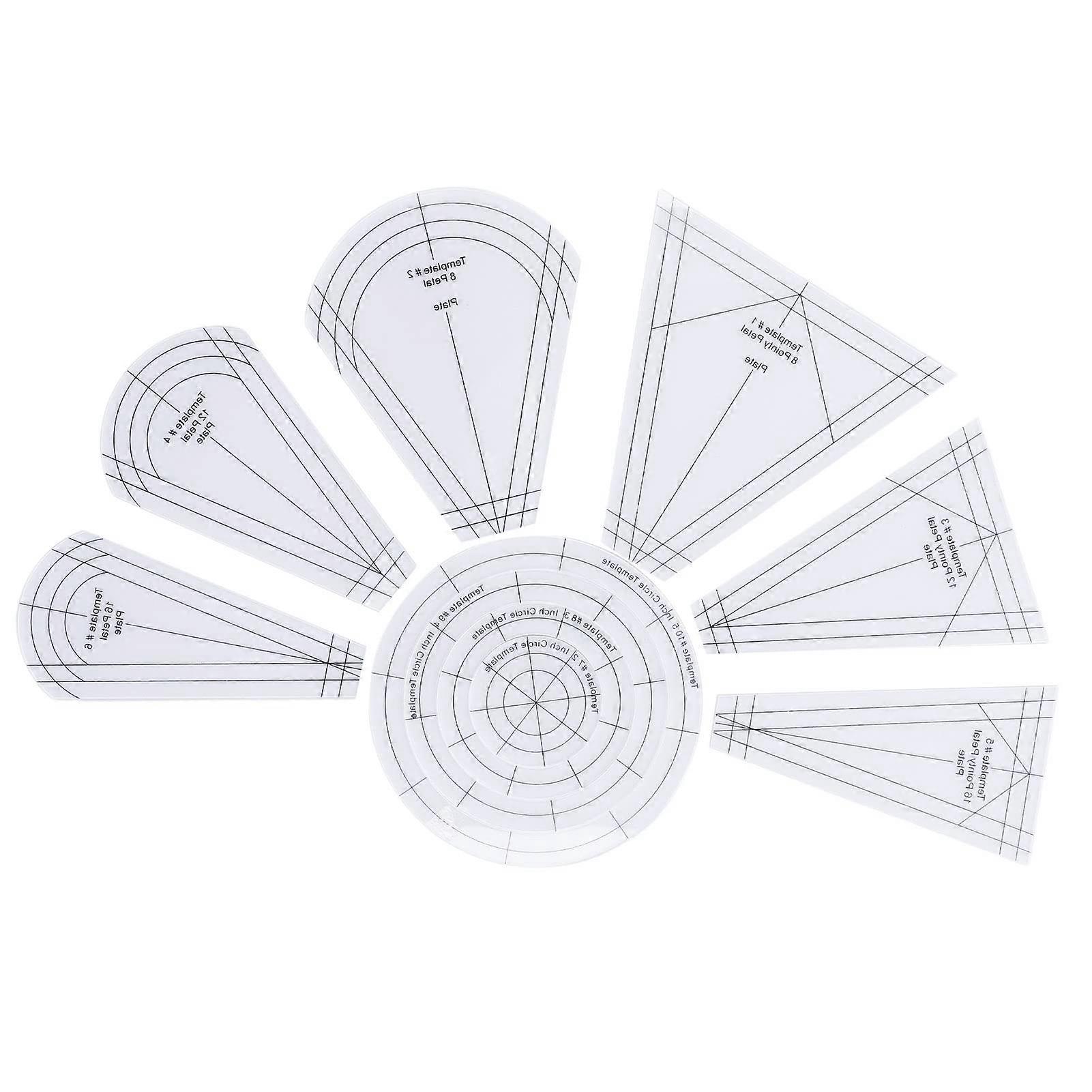 Quilting Template Ruler Acrylic Transparent EasyRead Patchwork Tool for Sewing Machine Crafts