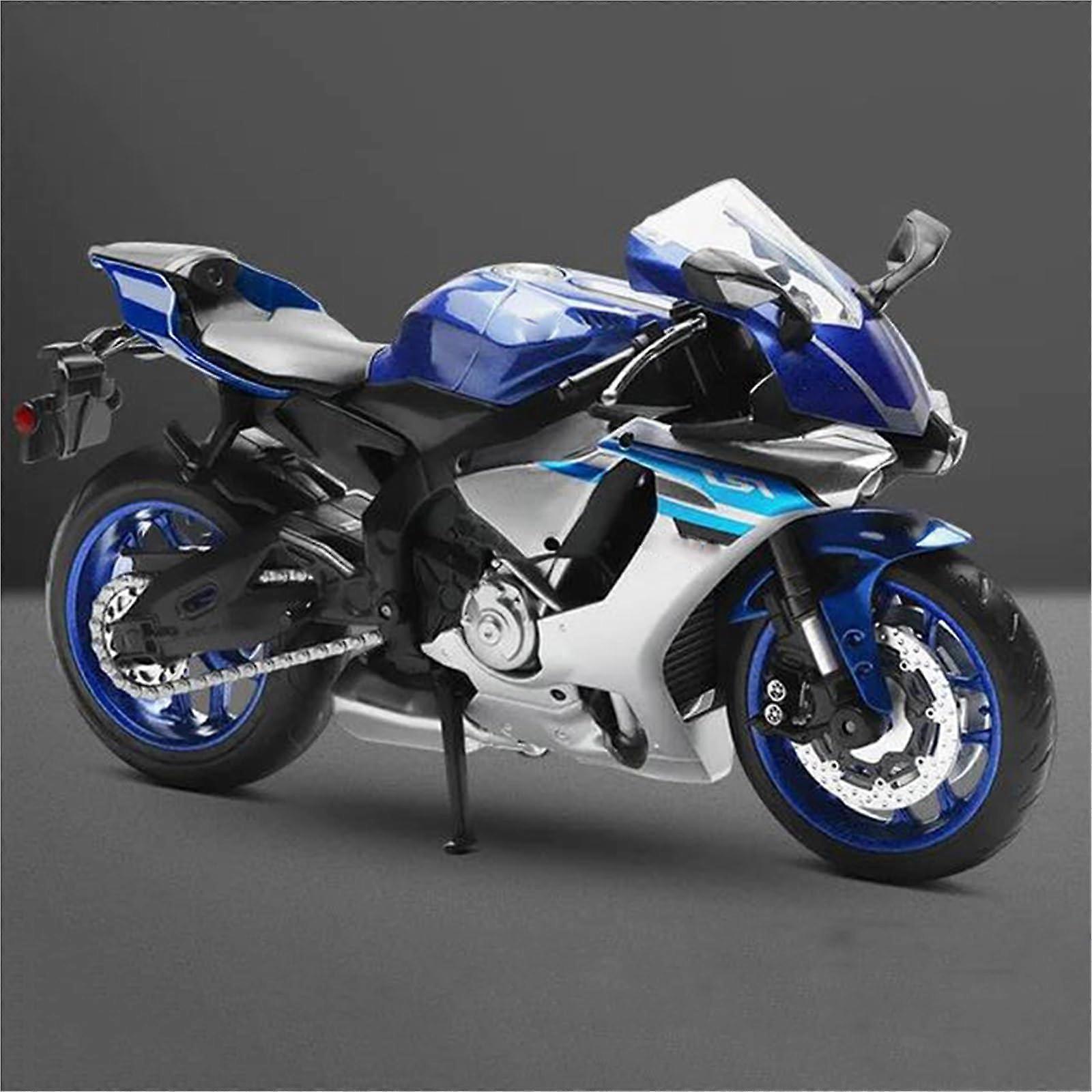 Motorcycle Model 1:12 Scale Diecast Replica with Durable Alloy and Precision Detailing Blue