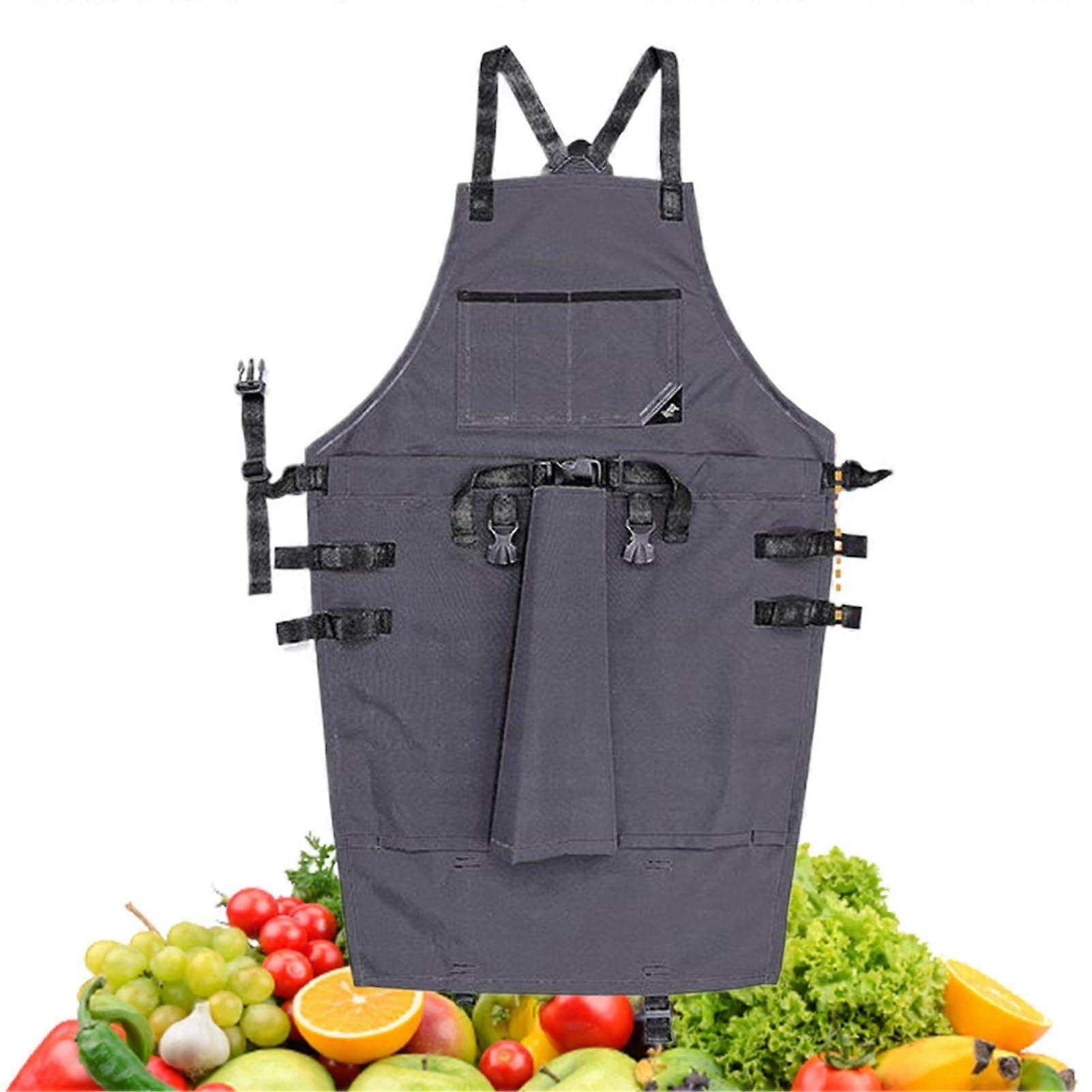 Waterproof Gardening Apron with Quick Release Pockets for Vegetable Harvest and Tool Storage