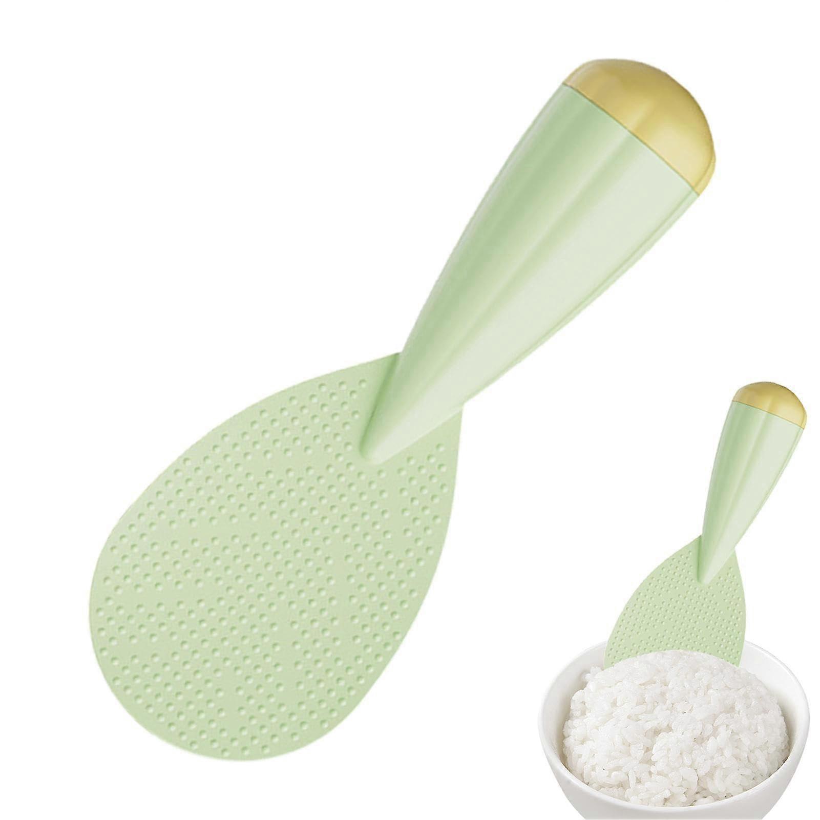 Rice Serving Spoon NonStick Texture Heat Resistant Standing Design Ergonomic Handle Green