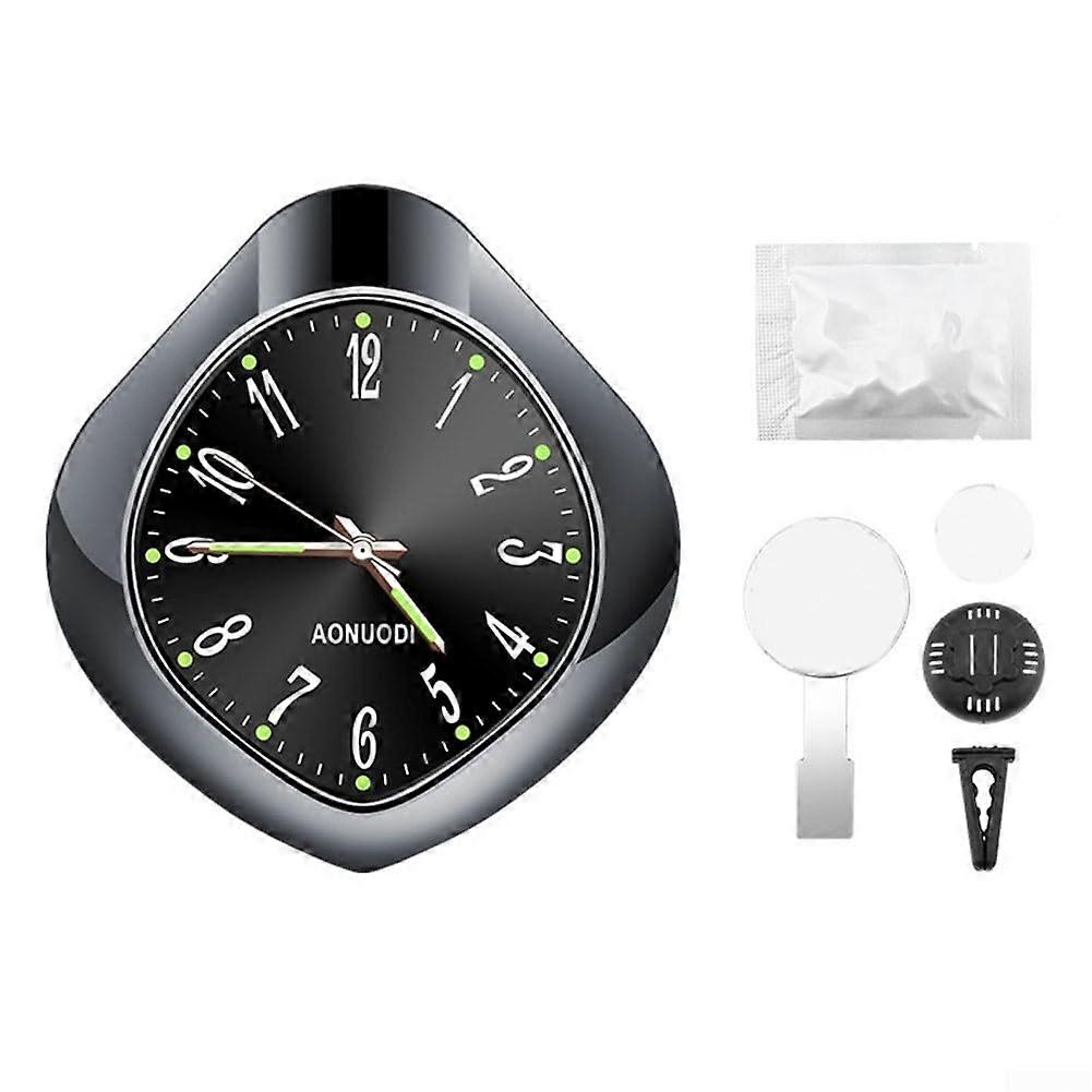 Car Dashboard Clock with Luminous Night Display and Aromatherapy, Quartz Air Vent Mount