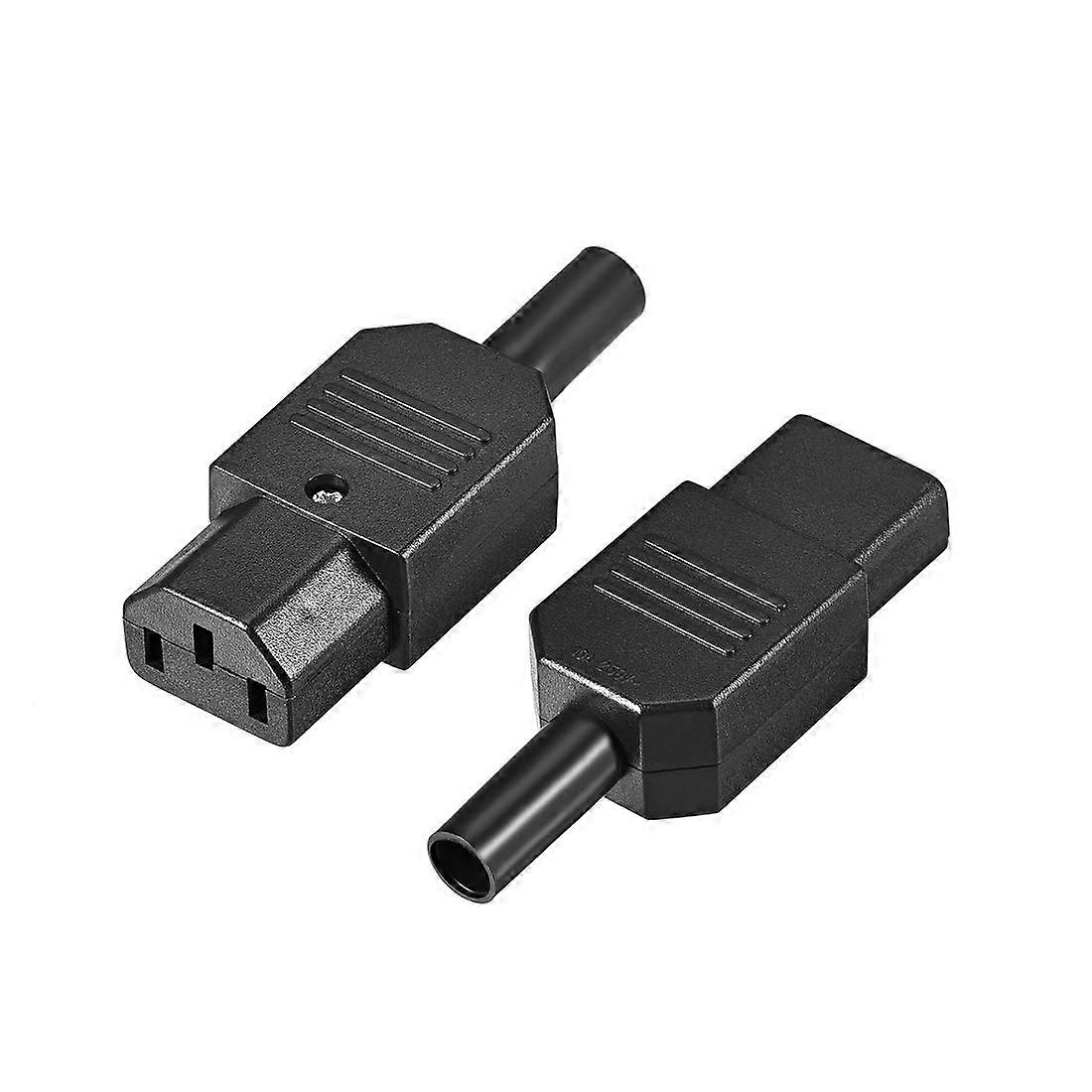 IEC C13 Power Socket Panel Mount 10A AC110250V with Durable Copper Terminals, 2 Pcs