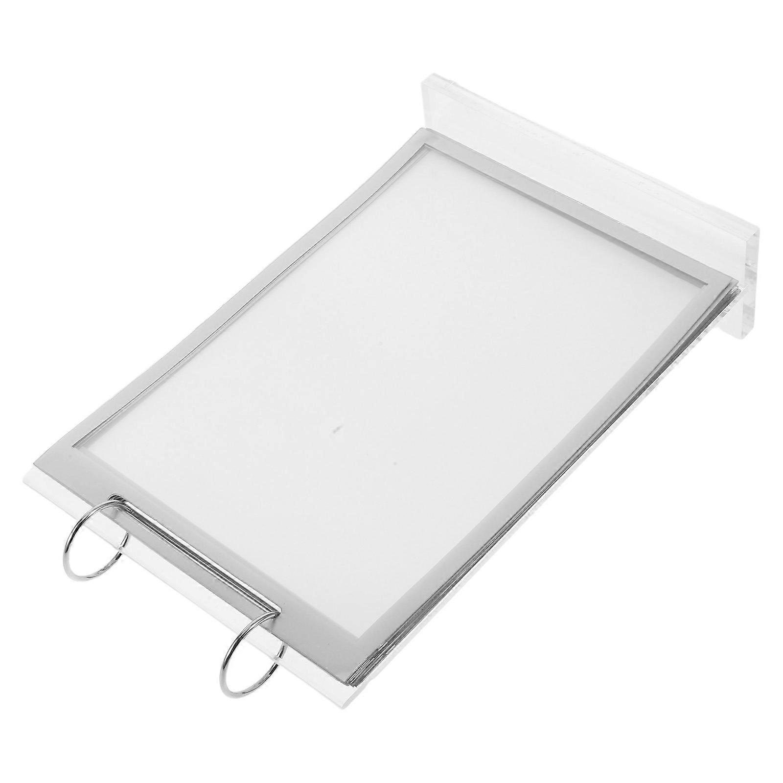 Transparent Acrylic Multi-Page Flip Display Stand for Menu with 2Pcs Holders