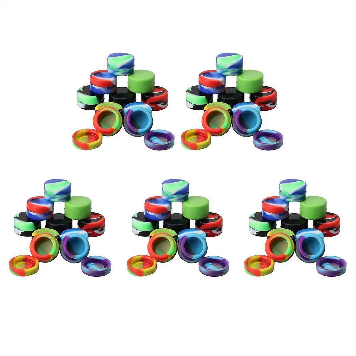 10 Pcs 5Ml Silicone Wax Containers Assorted Colors Multi Use