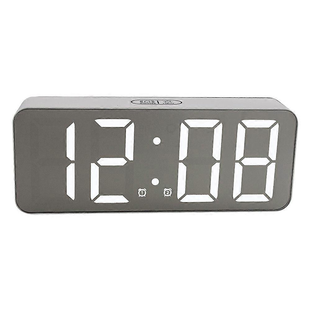 Digital Table Clock Led Mirrored Surface Indoor Use 14X5.5X3CM Three-Level Brightness Adjustment 1Set