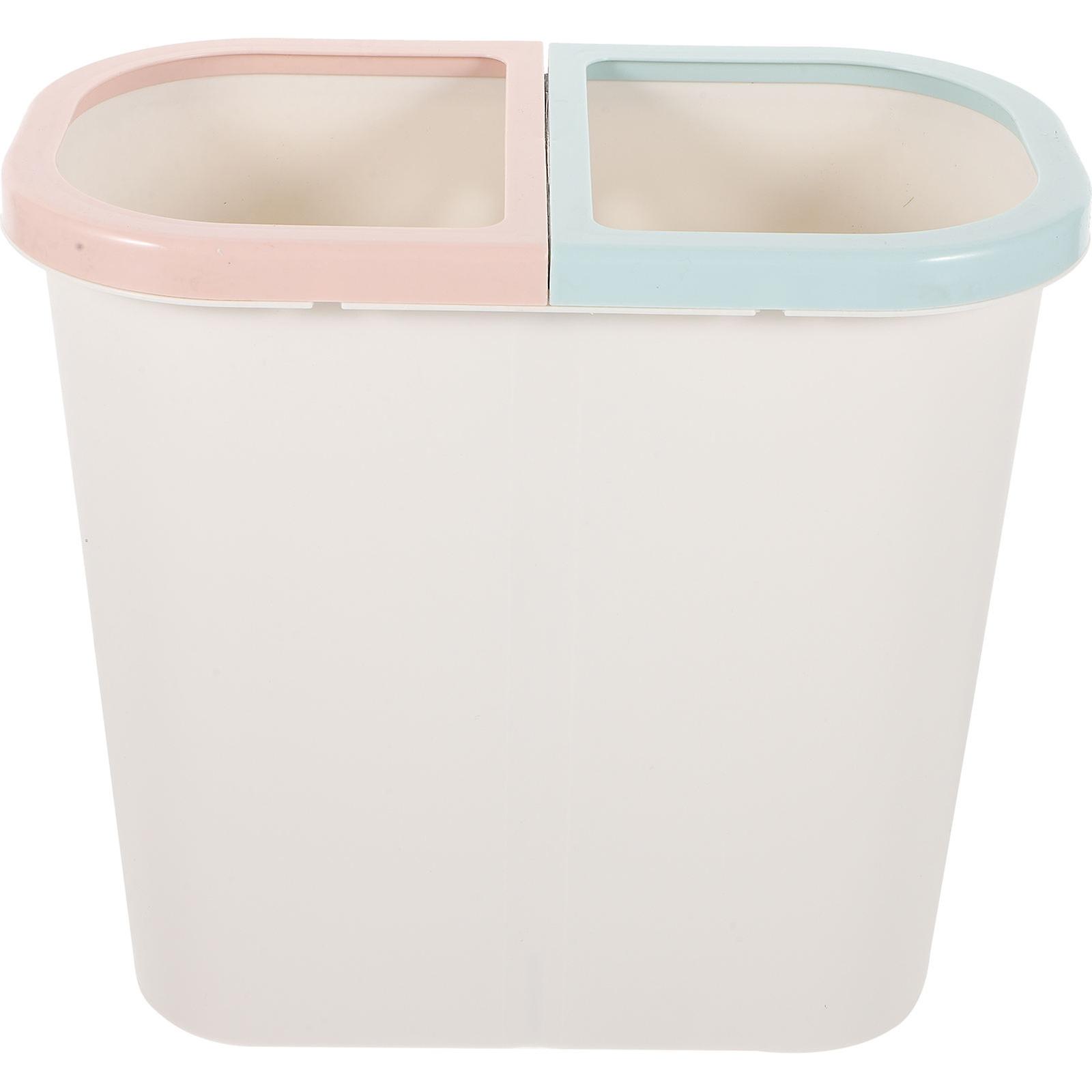 Plastic Double Compartment Rubbish Bin for Storage Home Use