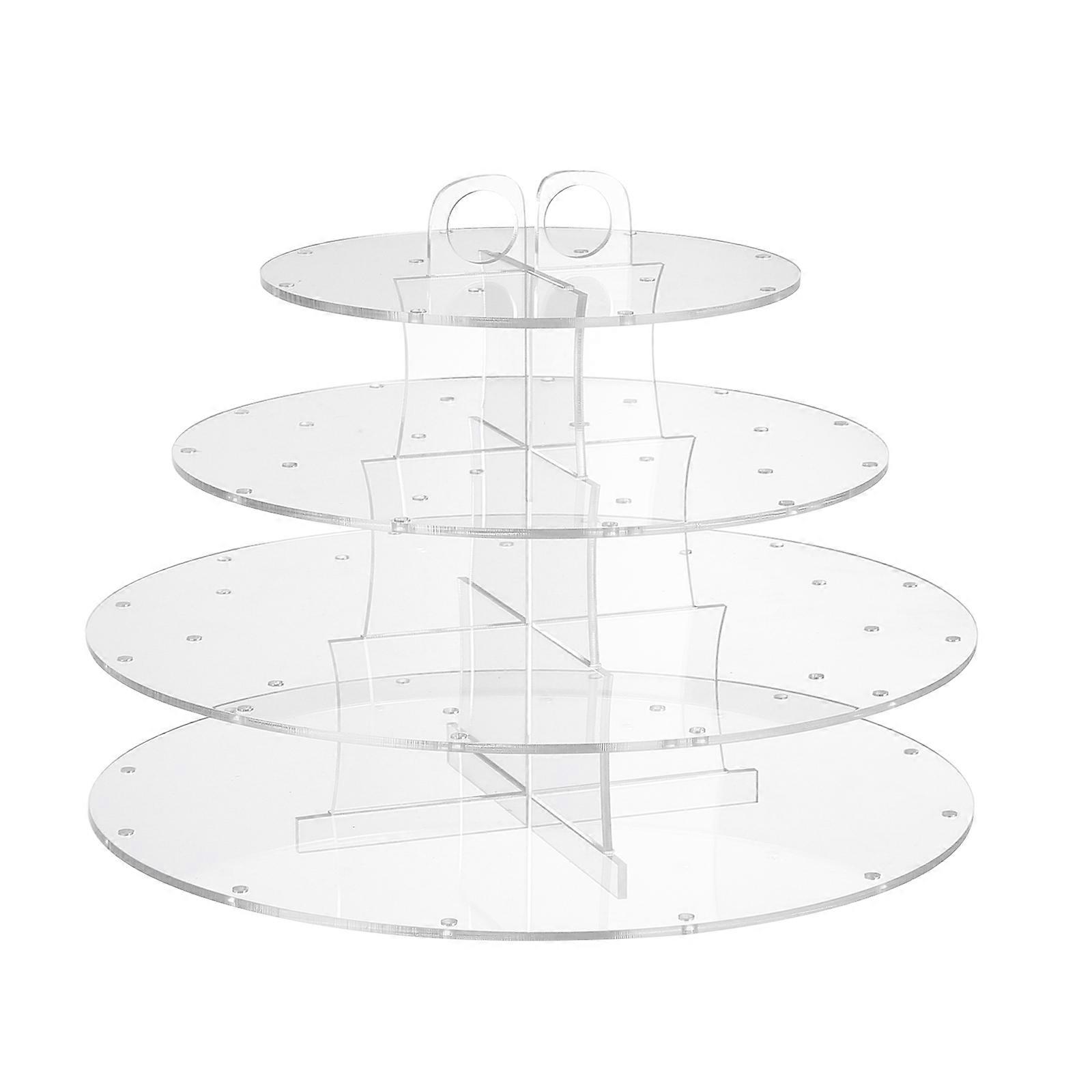 Four-Layer Lollipop Support Acrylic Display Rack for Adornment 2Pcs