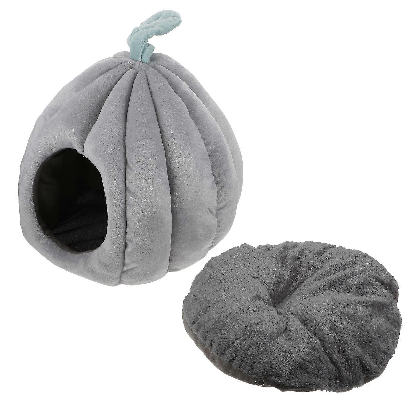 Warm Cat House Pumpkin Shaped Practical Sleeping Bed