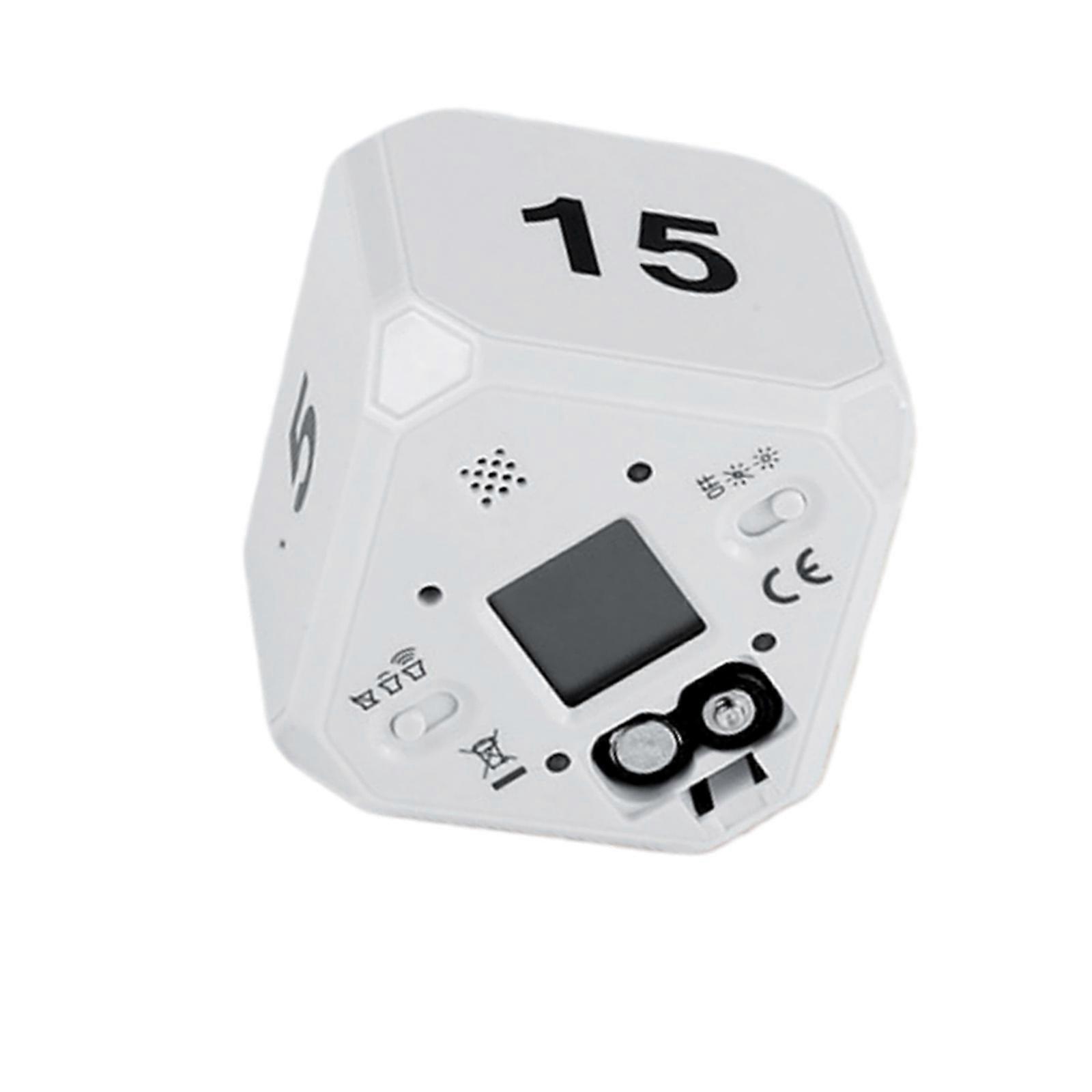 Multifunction Flipping Countdowns Timers For Cooking Baking And Workout Adjustable Time Setting Plastic  White