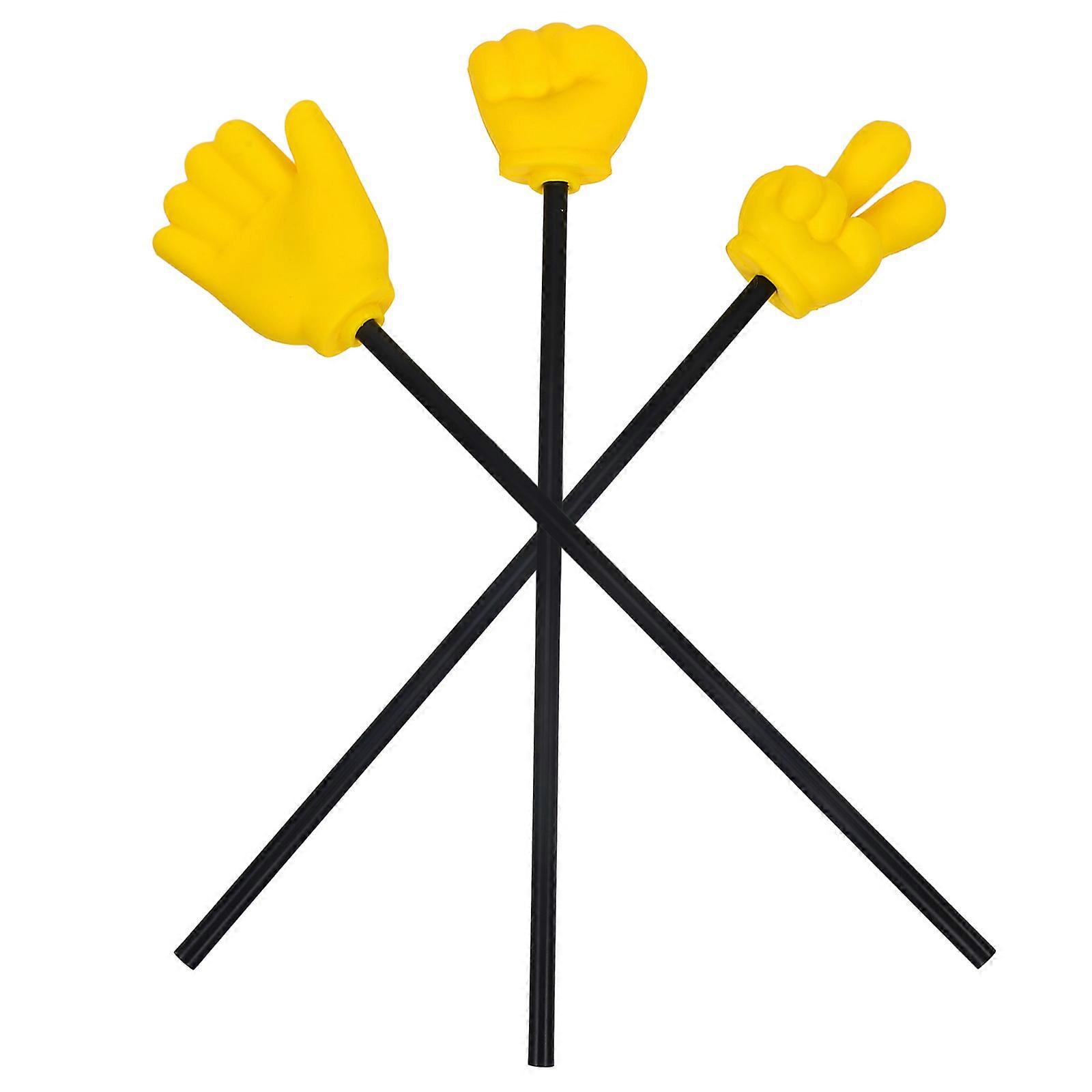 Handheld Finger Pointer Yellow Foam ABS Hand Pointer for 12Pcs Game