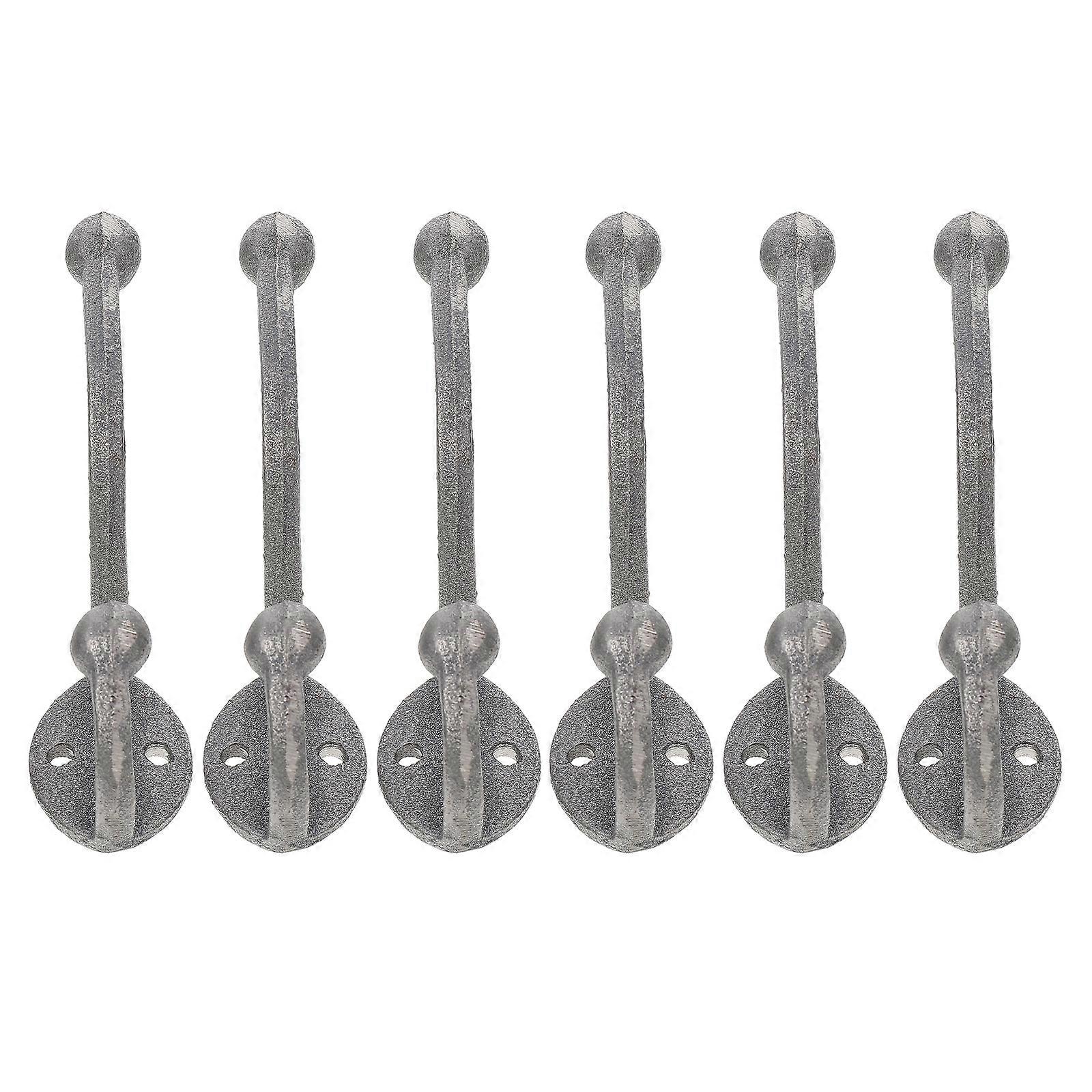 Iron Wall Hooks for Storage 6Pcs Simple Practical Hanging Organizer