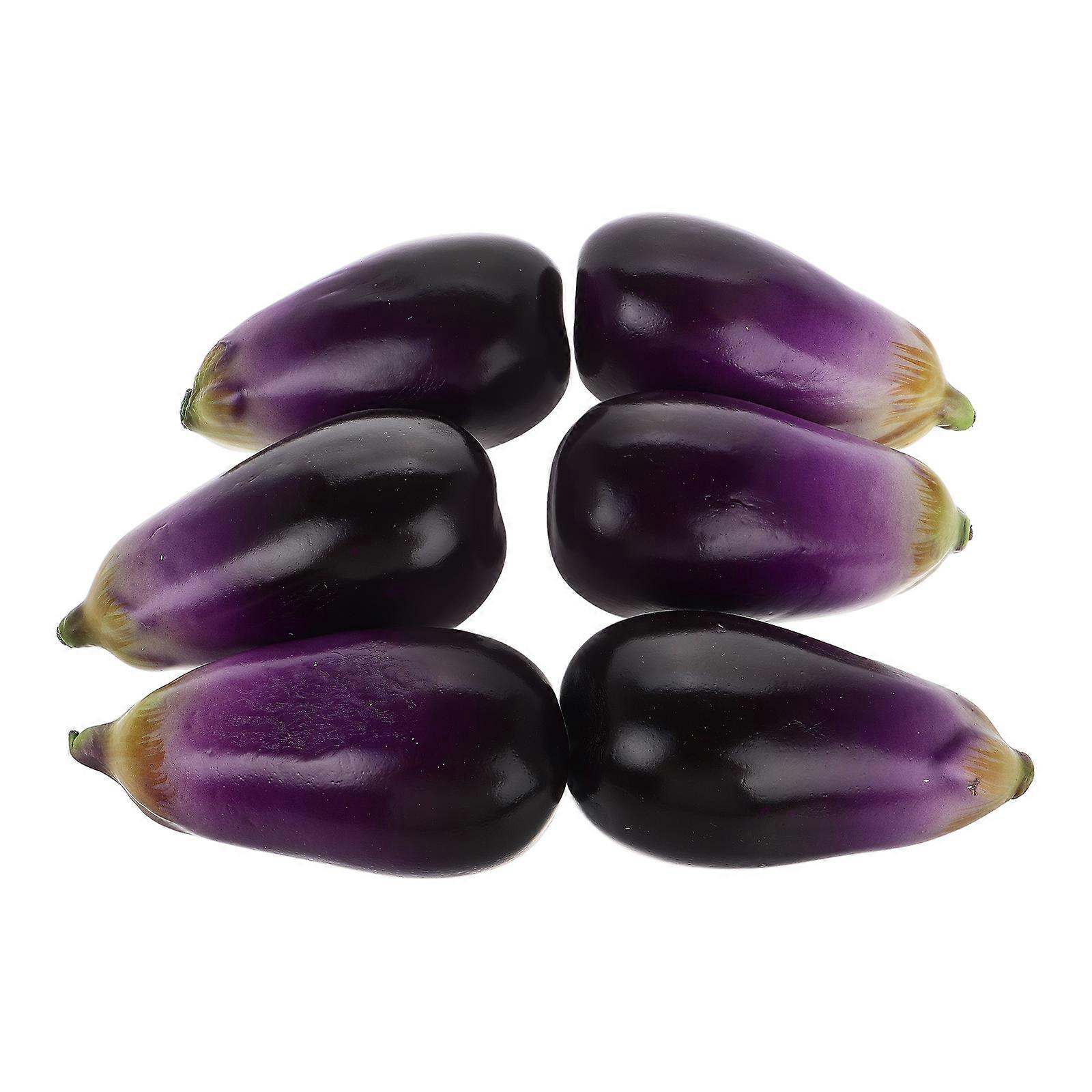 Realistic Eggplant Simulation for Kitchen Decor with 18Pcs Set