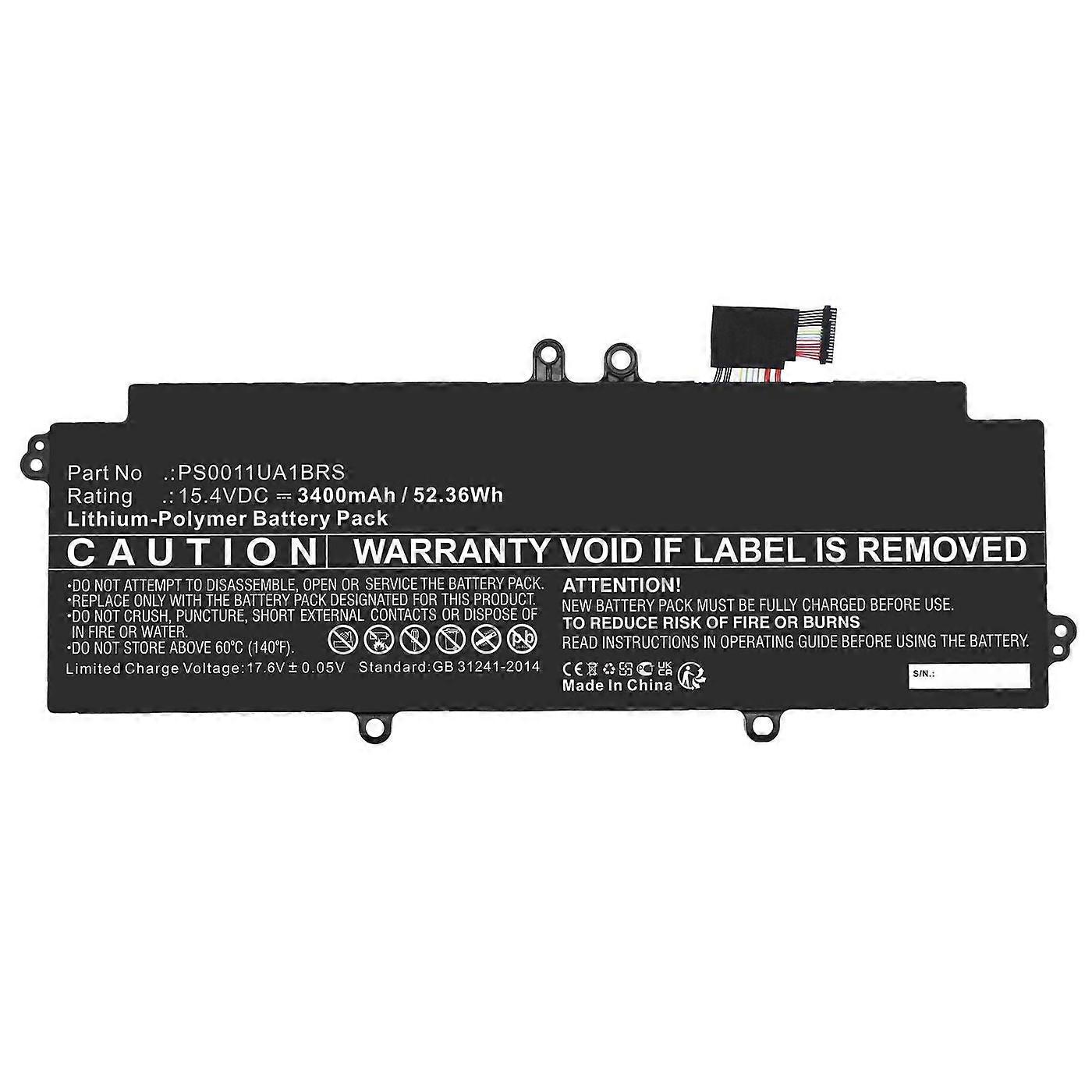 52,36Wh 15,4v 3400mah