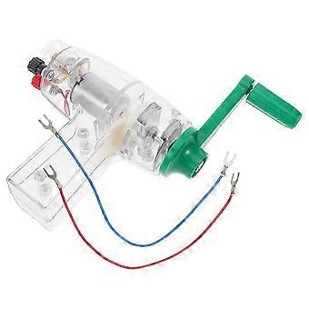 Hand Generator DIY Science Kit for Kids, STEM Educational Toy, Transparent Plastic Metal, Develops Motor Skills and Creativity