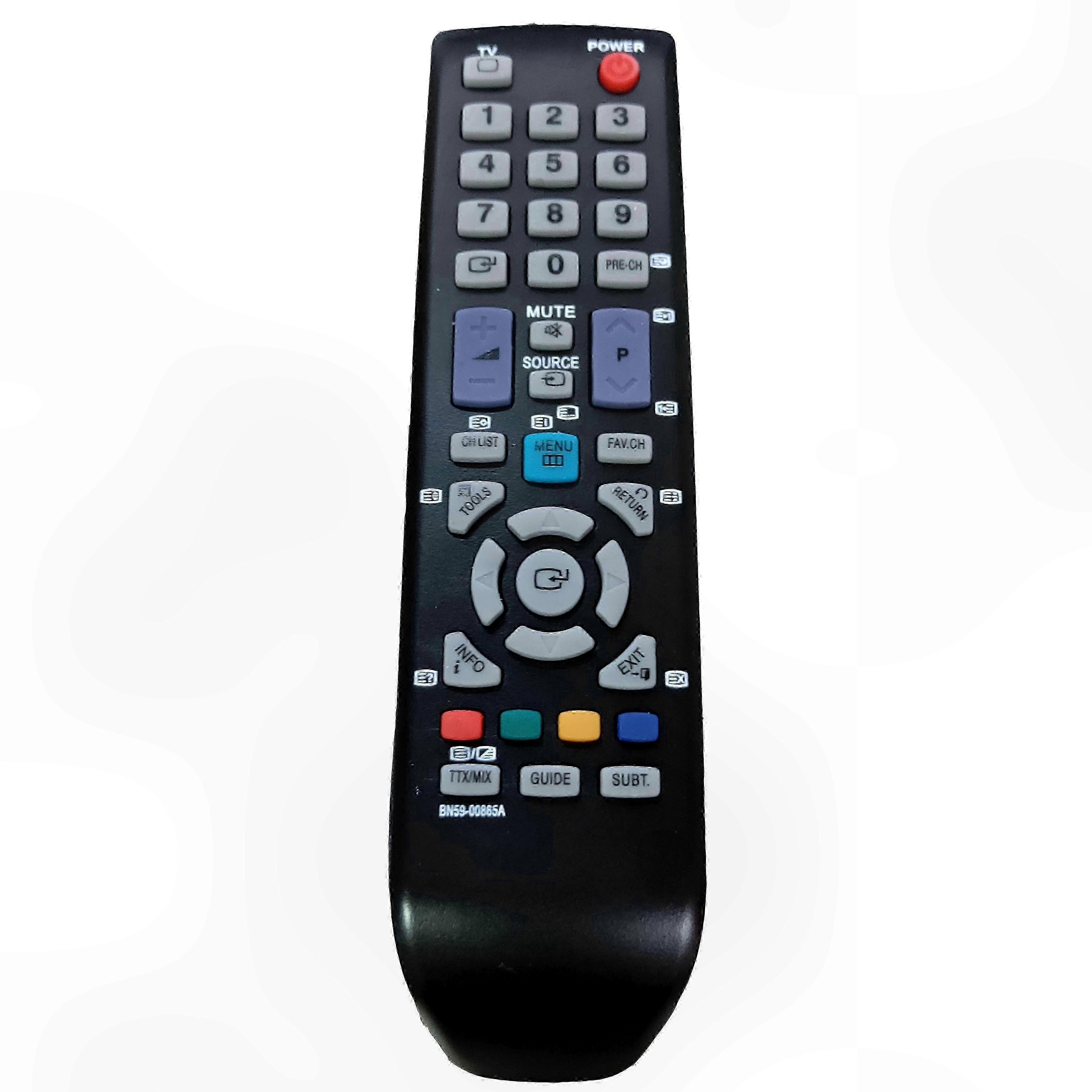 Advanced universal remote control compatible with smart TVs, featuring enhanced functionality.