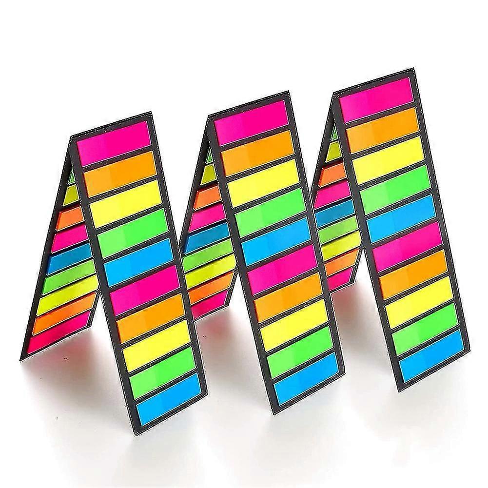 Fluorescent Translucent Sticky Note, 4000 Pcs Total, 10 Color Tabs,b