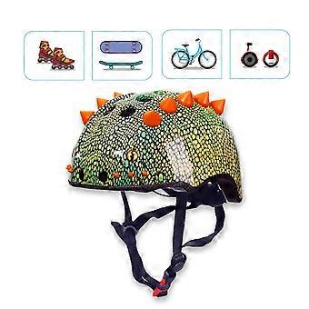 Kaesi Skateboard  Helmet High Hardness Breathable Accessory 3D Dinosaur Model Cycling Bicycle for Toddler