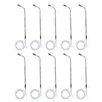 10pcs modelo ferroviário trem lâmpada aço inoxidável 1/150 ferrovia modelo luz led