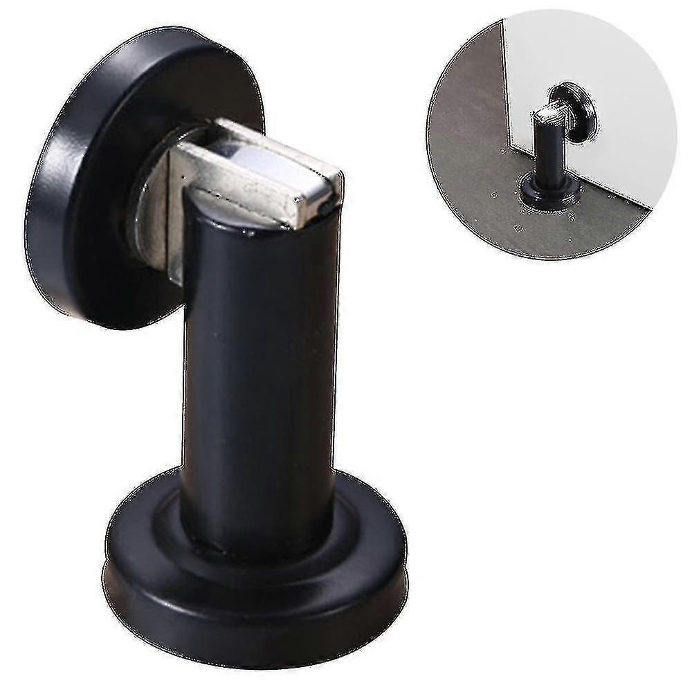 Magnetisk dørstopper, børstet dørlås i rustfritt stål, Modern Solid-1a