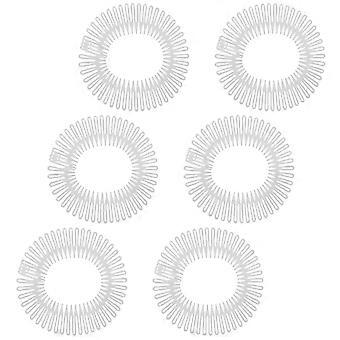 6pcs Circular Stretch Hair Comb Headbands Mini Hair Styling Accessories for Women Sports and Outgoing Hairdressing Tools