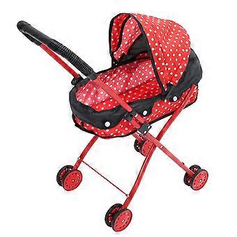 Pet Use Baby Doll Stroller Toy Red Lightweight Play Stroller