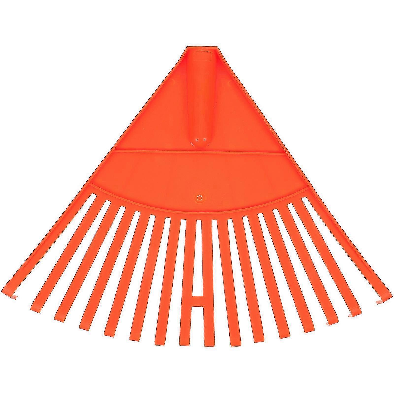 Garden Rake Plastic Leaf Rake for Gardening Tool Orange Nylon Portable