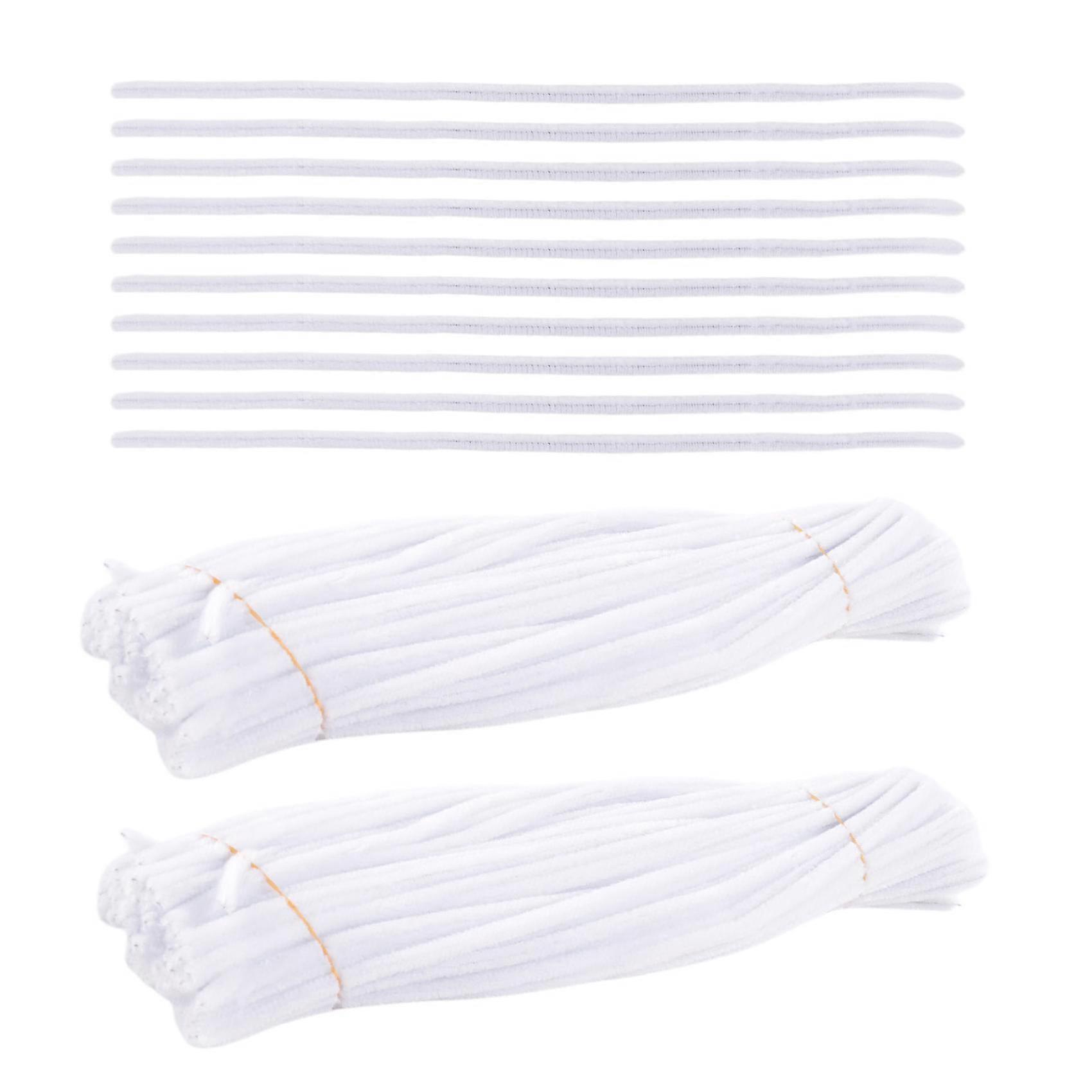 100 Pcs 30cm creation pipe cleaners, white