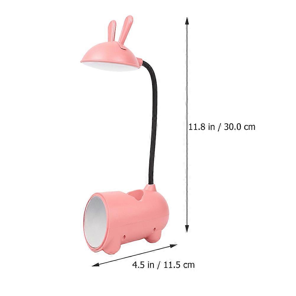 1Pc Adjustable USB Charging Table Light Touch Control Rabbit Pen Holder Mirror