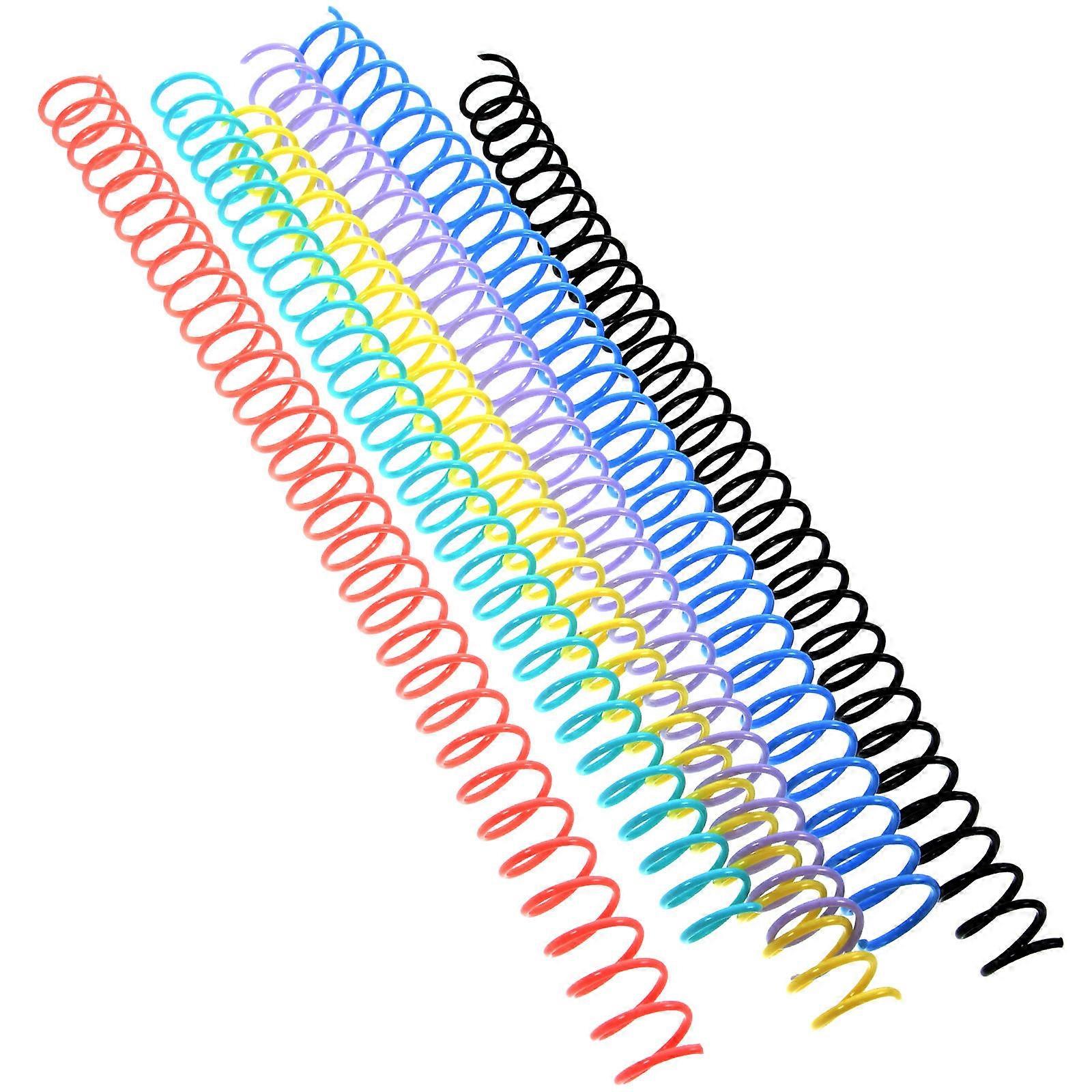6pcs Binding Spirals Loose-leaf Binding Coils Notebook Binding Spirals Cuttable Binder Rings