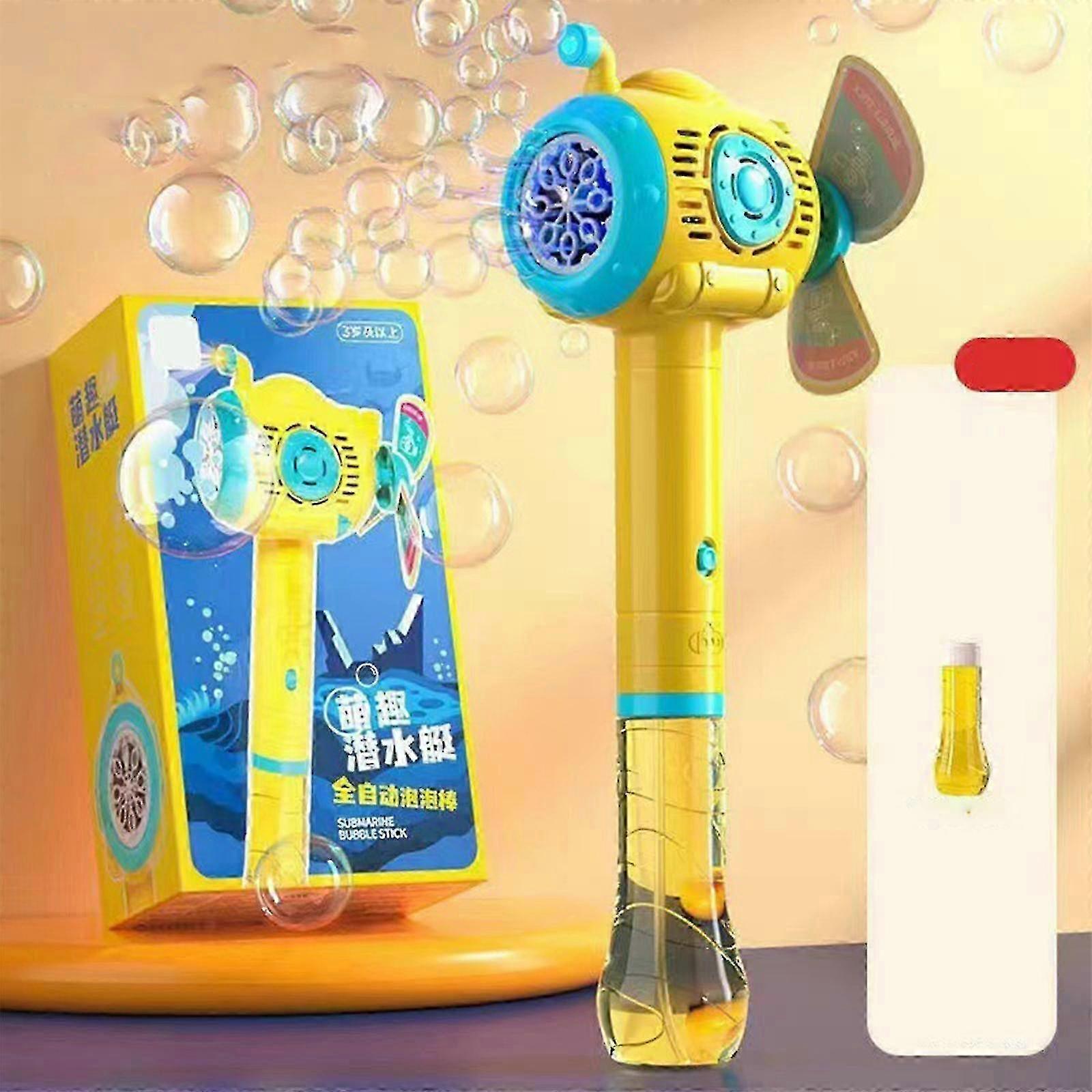 Bubble Wand Machine, Automatic Bubble Gun Machine with Bubble Solution, Bubble Blower Summer Toy yuante