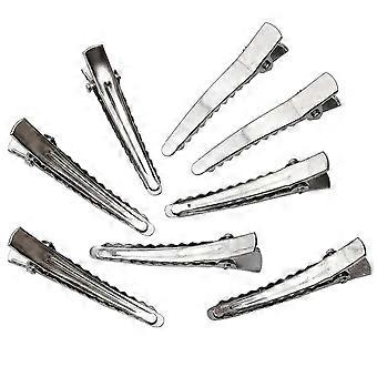 50pc grampos de cabelo de jacaré agarra prata