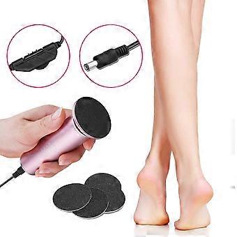 Rechargeable Electric Callus Remover Foot File with 60 Sanding Discs Dual Speed Pink