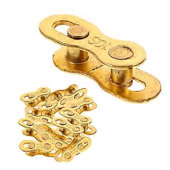 Bike Chain Connectors Steel Chain Joints Golden for Mountain Bike 24Pcs