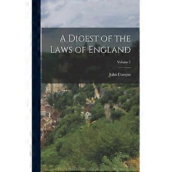 A Digest Of The Laws Of England Volume 1 - John Comyns - Paperback - English Book - History
