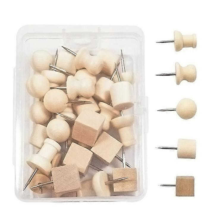 Wooden Log Thumbtack Set Sticky Note Fixed Tack, Specification: Square Box