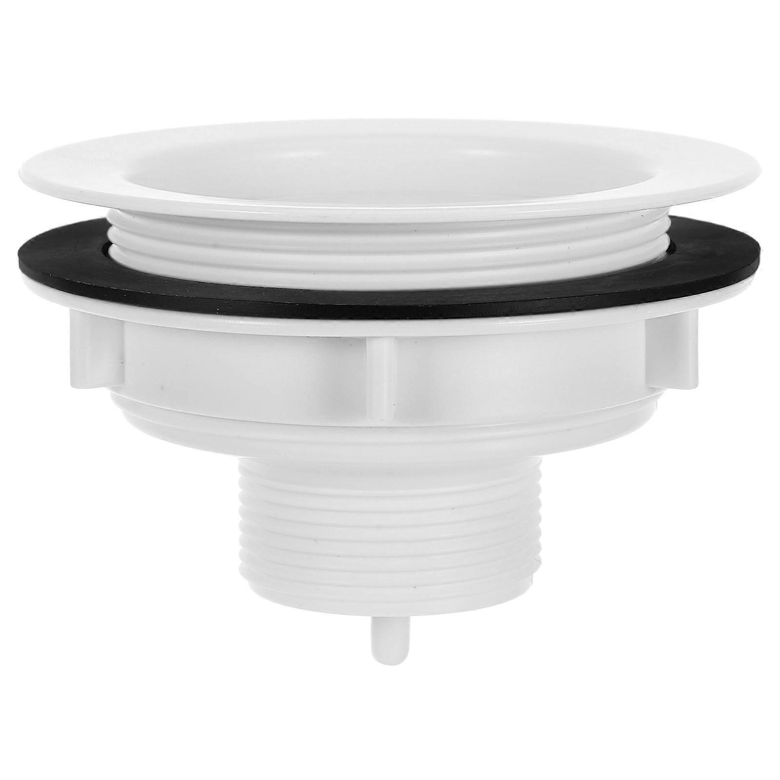 Kitchen Sink Stopper Drain Plug Plastic 2Pcs Universal Fit Efficient Tool Quick Drainage for Kitchen Use White