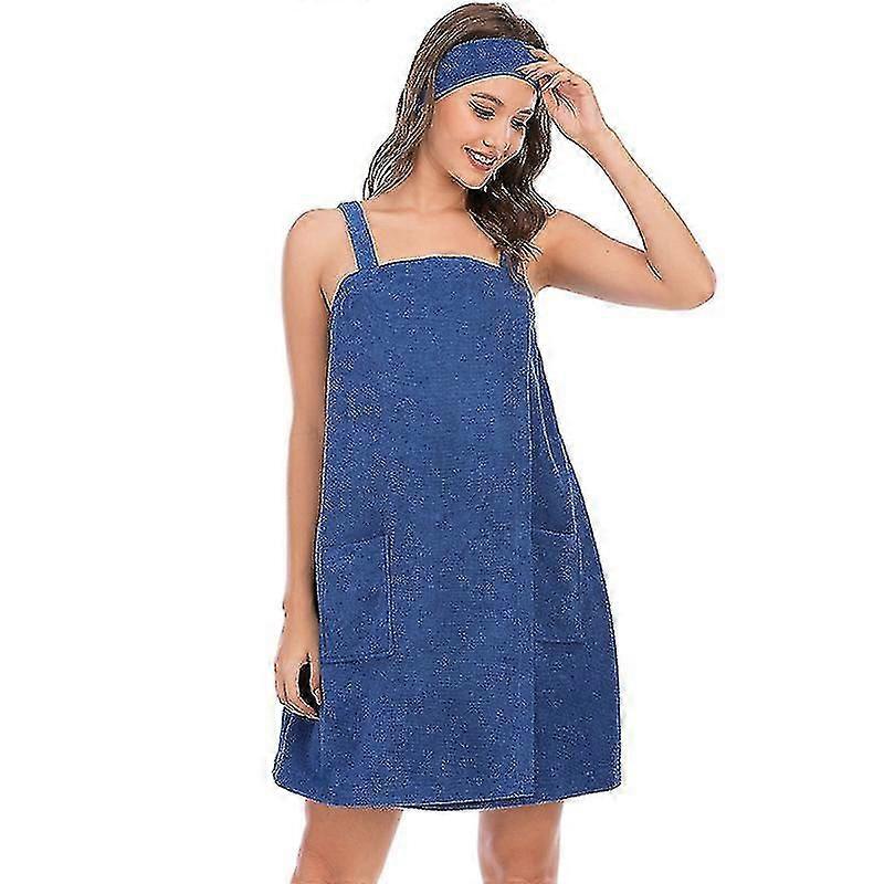 Women's Solid Colours Bath Shower Wrap Towel Dress