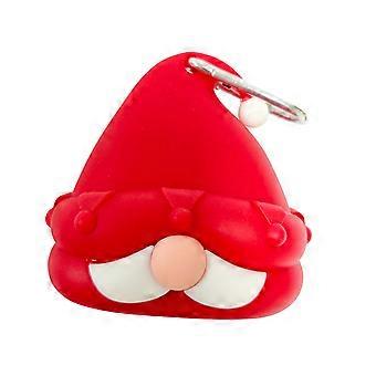 Santa Hat Dog Waste Bag Dispenser with Metal Hook, Pet Bag Case for Dog Walking, Outdoor Waste Pickup, One Dispenser  Red