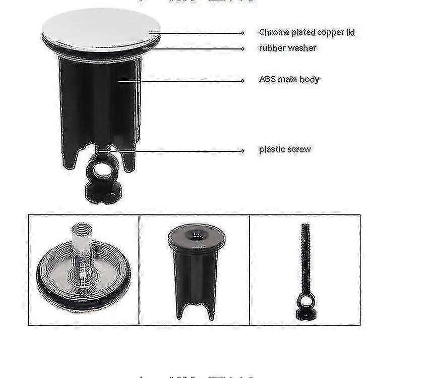 Height adjustable sink plug for bathroom basin replacement