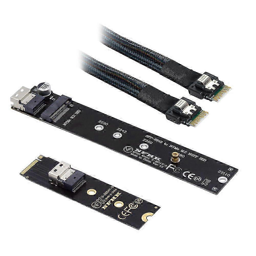 NGFF MKey NVMe 40cm SFF8654 Extender