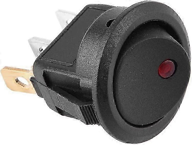 Round Rocker Toggle Switch Led On/off Toggle Switch (black) (1pcs)
