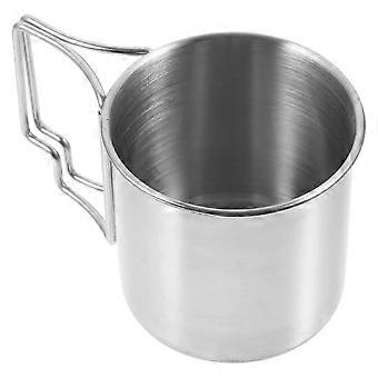 Outdoor Water Mug Stainless Steel Cup for Camping Use Silver
