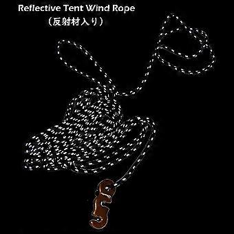 Reflektierendes Zeltseil, 3 mm Durchmesser Nylonseil Campingseil Gurtbandspanner für Camping Wanderzelt Markise (schwarz (3mm) - 4 Stück)
