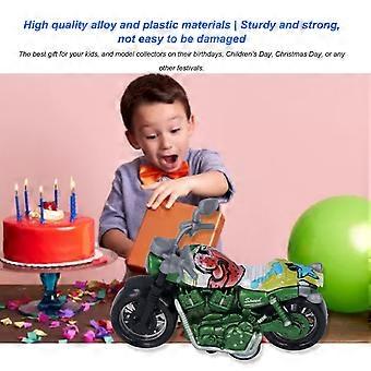 Alloy Motorbike Toy, Highly Simulation Motorbike Model Pull Back Vehicle Toy Model Motorbike PVC Street Machine Kids Toy Gift Set for Kids[Green]