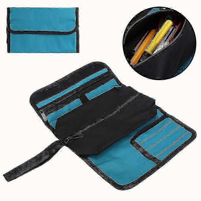 Compact Roll-Up Tool Bag with Pockets and Easy Folding Design