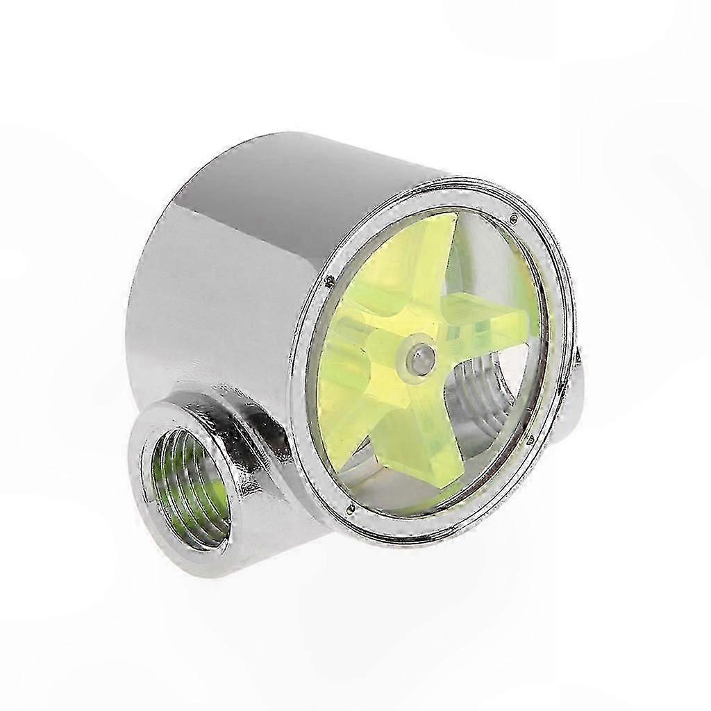 Copper-Plated G1/4 Thread Impeller Cooling Water Flow Meter Indicator