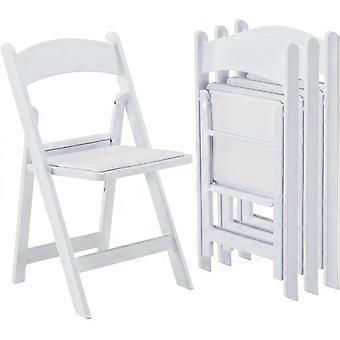 Hars klapstoelen, 4-pack opvouwbare stoel met vinyl gevoerde zitting binnen buiten voor evenementen feest bruiloft