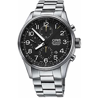 R. oris big crown propilot cro ac ac/ac e/n Swiss Automatic Analog Man Watch with Stainless Steel Bracelet 77476994134MB